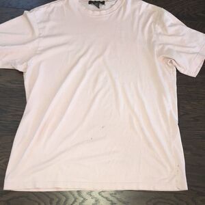 Pale Pink Mauve Banana Republic worn rustic cotton SS t shirt L